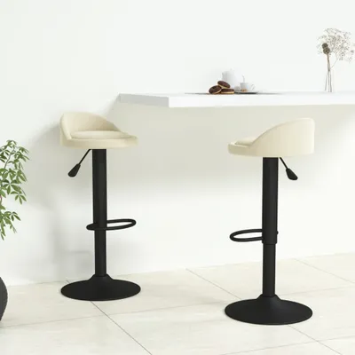 Produktbild von Cloris Designermöbel Barhocker 2er Set Creme Samt 2024 Neu