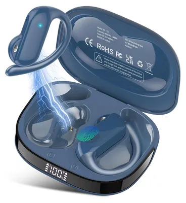 Produktbild von KI Übersetzer Kopfhörer 3-in-1 Echtzeit Sprachübersetzer Kopfhörer mit ENC und App 42Std Übersetzungskopfhörer mit 165 Sprachen und 8 Modi Open Ear Blau