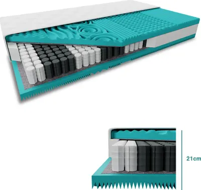 Zdjęcie produktu dla Ochraniacz na materac MASS COMFORT 21 cm 90 x 200 cm: BEZ ochraniacza na materac