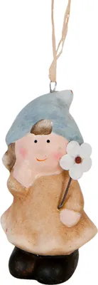 Immagine prodotto di Appendino per ragazza | 4*3*7 cm | Marrone | Terracotta | Ragazza | Clayre & Eef | 6TE0105