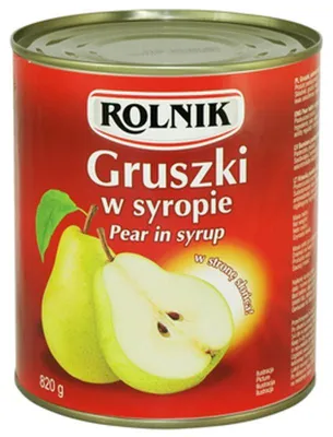 Zdjęcie produktu dla Rolnik Gruszki w Syropie 820 g