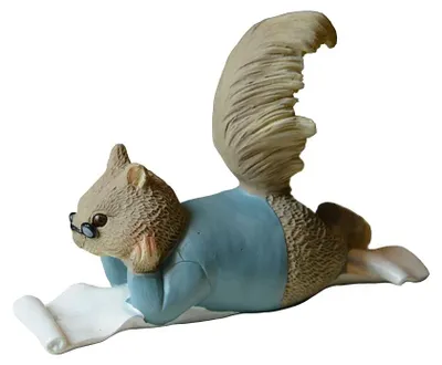 Miniatur-Tuinfee Eichhörnchen-Figur, 10x3x7 cm, Harz