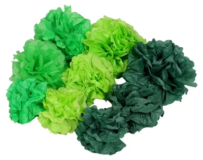 Produktbild von 21stücke Grüne Papierpompons als Party-deko mit Seidenpapierkugeln für Tischdekorationen und Abschlussfeiern Foto-Requisiten für Schul-Events