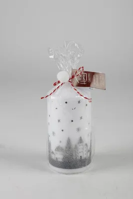 Image de 12 bougies de Noël, motif hivernal, 7x14cm, décoration 12 pièces