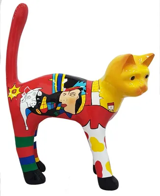 Zdjęcie produktu dla Designerska abstrakcyjna figurka Nowoczesna figurka Dekoracja Rzeźba kota Dekoracja
