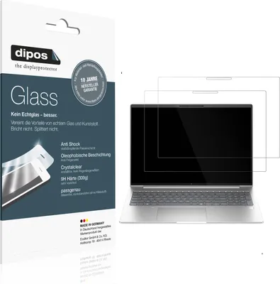 Produktbild von 2x Schutzfolie für HP Elitebook 665 G11 - Anti-Shock 9H Folie dipos Glass Kunststoffglas