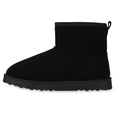 Produktbild von VAN HILL Damen Warm Gefütterte Winter Boots Bequeme Profil-Sohle Schuhe 841455, Farbe: Schwarz, Größe: 36