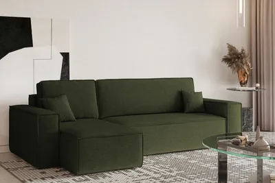 Obrázek produktu pro Rohová pohovka ve tvaru L BEST látka Neve olivová levá