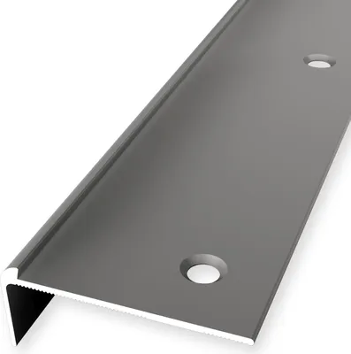 Produktbild von Treppenkantenprofil 18.5 x 48 x 1000 mm Winkelprofil Einfasshöhe 2.5 mm Aluminium hochwertig Versenkt Gebohrt Edelstahl Küberit