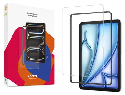 Produktbild von Accezz Schutzfolie aus gehärtetem Glas mit Applikator iPad Air 11 Zoll (2025) M3 / (2024) M2