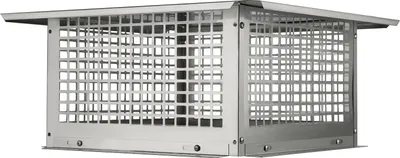 Obrázek produktu pro SucceBuy komínová krytka, 431,8 x 431,8 mm, nerezová ocel 304, komínová hlavice, stabilní a praktická, snadná instalace, vhodná pro mřížové komínové hlavice a hliněné komínové šindele, stříbrná barva