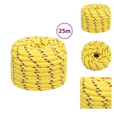 Zdjęcie produktu dla vidaXL Lina do łodzi żółta 20 mm 25 m polipropylen - Liny