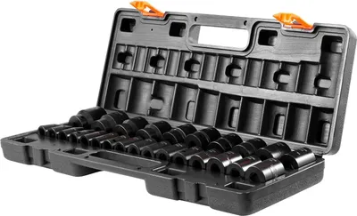 Zdjęcie produktu dla Zestaw nasadek udarowych 1/2'' 26el CR-V 10–36 mm, w kasecie