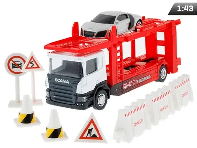 Produktbild von Modell 1:64, RMZ City Scania - Abschleppwagen + Zubehör