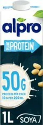 A carton of Alpro Soya Protein Drink.