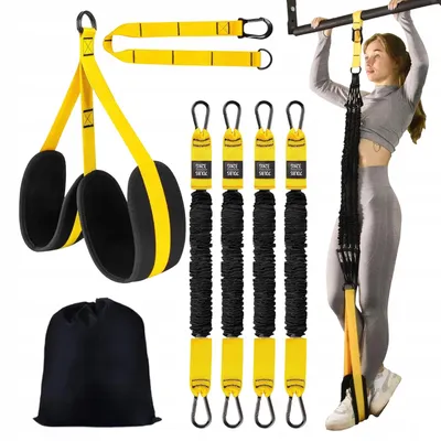 Produktbild von WS Klimmzug-Trainingsset Fitness mit 4 Widerstandsbändern und Fußschlaufen