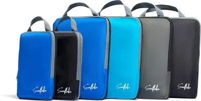 Produktbild von Sunflake Kompressions-Packwürfel Set - 6-teiliges Koffer Organizer Set - 60% Platzersparnis, Packing Cubes für Urlaub und Reisen
