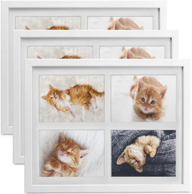 Image de Bomoe 3x cadre photo collage pour 4 photos Galeria, 10x15 cm, blanc