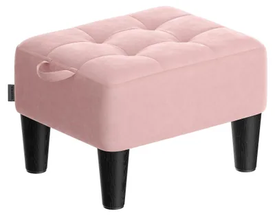 Produktbild von SONGMICS Sitzhocker mit Stauraum, Gepolsterte Fußablage, 40 x 32 x 26 cm – Pastellrosa