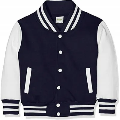Produktbild von Awdis - Varsity-Jacke (US-College-Stil) für Kinder LT3260 (128) (Marineblau/Weiß)
