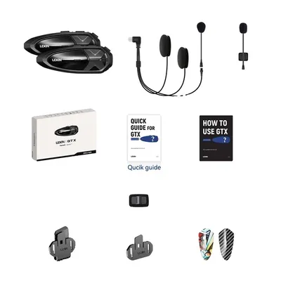 Produktbild von Helm-Headset, Bluetooth 50, Geräuschreduzierungstechnologie, Lexin GTX 2PCS