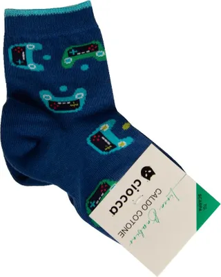 Produktbild von CIOCCA Babysocken, ein Paar warme Jungen-Socken aus Baumwolle, Artikel 4/003, 1-2/4 - scarpa 23/28, Cotone 80%,Poliammide 19%,Elasthan 1%
