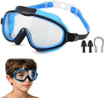 Imagen del producto de Gafas de natación para niños, antiniebla, con protección UV, para edades de 3 a 15 años, ideales para nadar