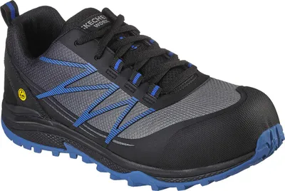 Imagen del producto de Zapatos de trabajo Skechers, modelo Puxal, para hombre, tipo zapatillas, color  y azul, talla 39.5 EU