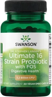 Produktbild von Dr. Stephen Langers ultimatives Probiotikum mit 16 Stämmen und FOS 60 Veggie-EMBO-Kapseln Swanson Health Products