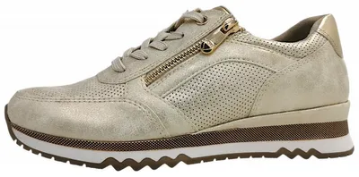 Produktbild von MARCO TOZZI Damen Sneaker flach Reißverschluss Schnürsenkel 2-23782-41, Größe:37 EU, Farbe:Beige