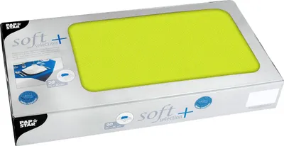 Obrázok produktu pre 20 stredových prikrývok z netkanej textílie "soft selection plus" 80 cm x 80 cm limetkovo zelená