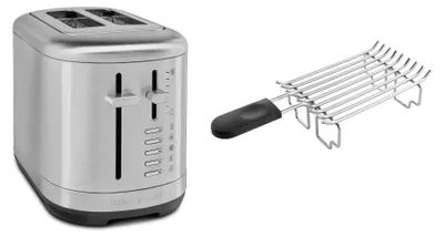 Produktbild von KitchenAid Set 2, Toaster + Brötchenaufsatz 5KMT2109 Edelstahl