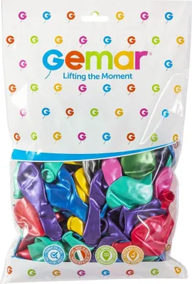Zdjęcie produktu dla Balony Gemar Mix metalizowane AM80 100 szt