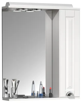 Image de Meuble de salle de bain intemporel | Dimensions env. H. 71 x W. 60 x D. 14 cm | espace de rangement suffisant | Armoire miroir de style country - Casalo L