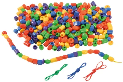 Produktbild von EDUPLAY 120303 Fädelperlen gemischt, bunt, 364-teilig (1 Set)