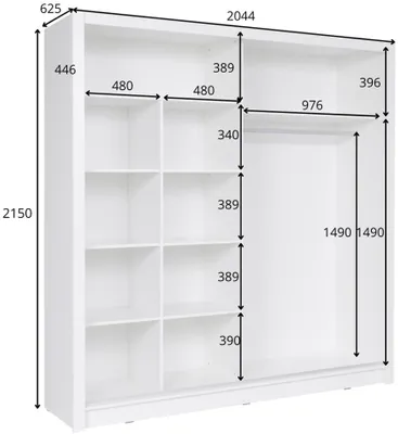 Image de raumhirsch ARMOIRE Graphit 204/215/62