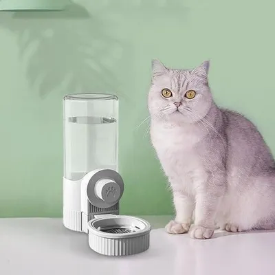 Produktbild von Automatischer Futterautomat für Katzen und Hunde, Futterspender mit Wasserspender, großes Fassungsvermögen