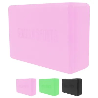 Produktbild von GORILLA SPORTS® Yoga Block - 23,5 x 15 x 8 cm, für Yoga und Pilates, bis 150 kg Belastbar, Rutschfest, Eva Schaumstoff, Pink - Yogablock, Yogaklotz, Yogablöcke, Yoga Klotz