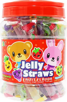 Produktbild von ABC Jelly Straws Cutie Animal 800g