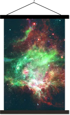 Produktbild von MuchoWow® Textilposter Leerzeichen - Grün - Rot 120x180 cm mit schwarzem Rahmen - Fotos