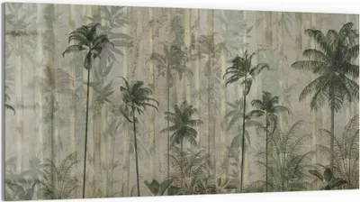 Produktbild von DEQORI Glasbild Echtglas 100x50 cm 'Dschungelgeflüster' Wandbild Bild modern Deko