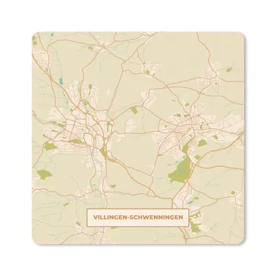 Produktbild von MuchoWow® Mauspad Mousepad Villingen-Schwenningen - Karte - Vintage - Stadtplan 20x20 cm - Mousepads - Maus Mat - Pad - Mausunterlage - Desk Mat - Bureauartikeln