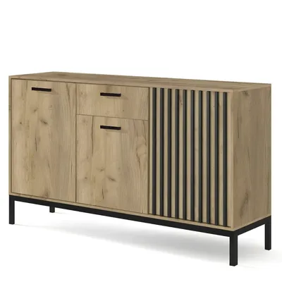 Zdjęcie produktu dla Komoda LAMINO KM-1 154cm dąb craft/czarna