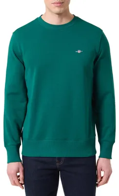 Produktbild von GANT Herren REG Shield C-Neck Sweat Sweatshirt, DEEP Forest Green, M