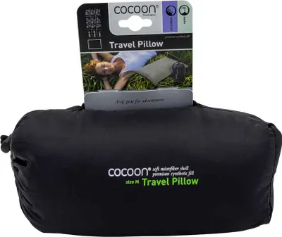 Imagen del producto de Almohada de viaje Cocoon, con relleno sintético, funda de nylon/microfibra, 29x38 cm, color champán