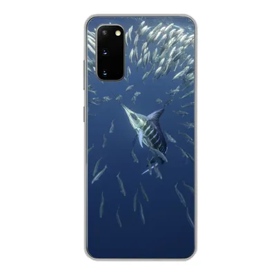 Produktbild von MuchoWow® Handyhülle Schutzhülle Hülle für Samsung Galaxy S20 Wasser - Sardinen - Tiere Silikon Softcase Handy Hülle - Bild