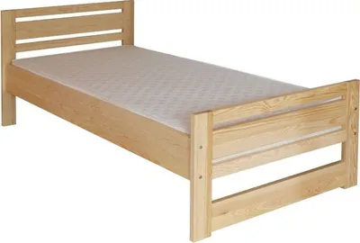 Produktbild von Einzelbett / Gästebett Kiefer massiv Vollholz natur 72, inkl. Lattenrost - Abmessung 100 x 200 cm