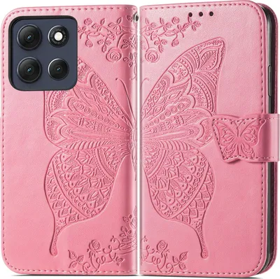 Produktbild von Motorola Moto G86 Hülle - Coverup Schmetterling Klapphülle - Rosa