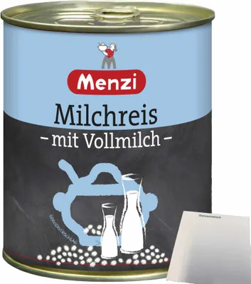Produktbild von Menzi Milchreis mit Vollmilch (2,5kg Dose) + usy Block