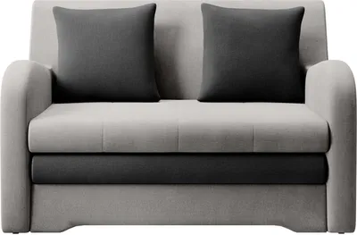 Produktbild von Sofa mit Schlaffunktion und Bettkasten Couch für Wohnzimmer Schlafsofa Sofagarnitur Polstersofa  - 130x85x103 cm - AMIRO (Hellgrau + Dunkelgrau - Nube 03+ 06)